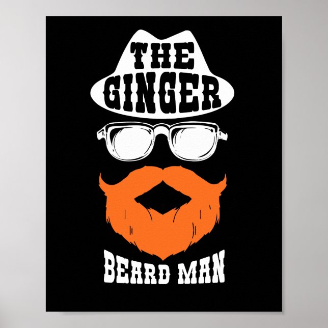 Poster Ginger Beard Man Engraçado Ruiva Irlandeses (Frente)