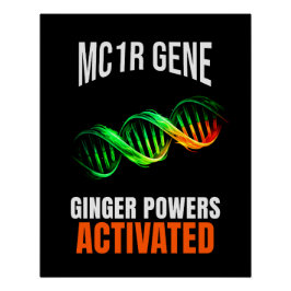 Pôster Ginger Powers Activated DNA Mutant Funny Redhead