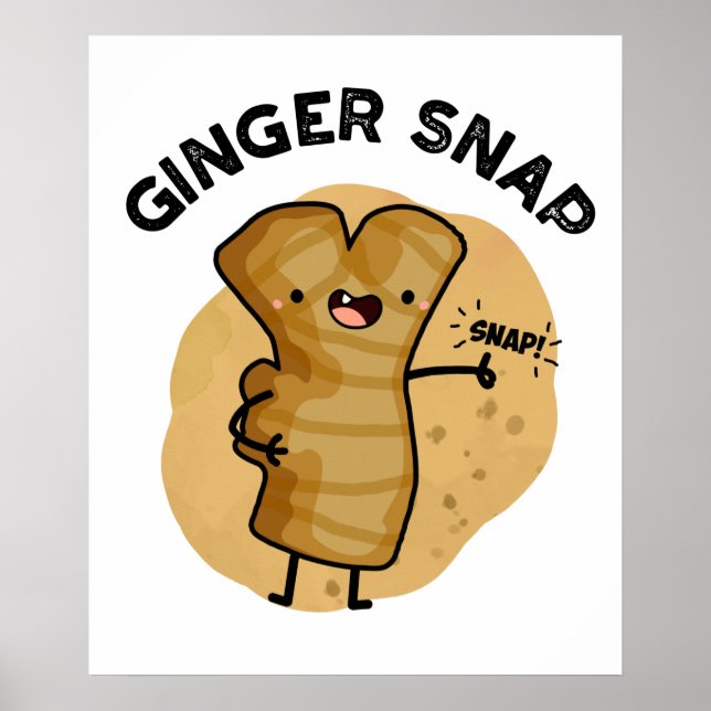 Poster Ginger Snap Funny Comida Herb Spice Pun (Frente)