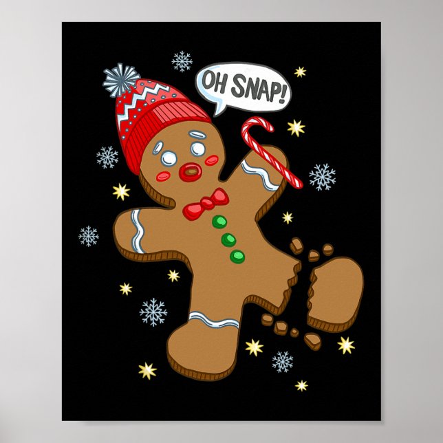 Poster Gingerbird Man Oh Snap Christmas (Frente)