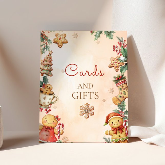 Poster Gingerbread Birthday Christmas Cards and gifts (Criador carregado)