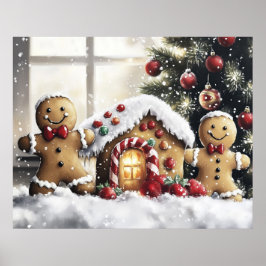Poster Gingerbread Christmas Wall Art