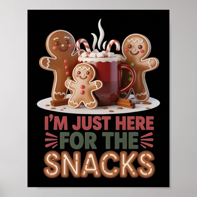 Poster Gingerbread Lanches de Férias Engraçado Natal  (Frente)