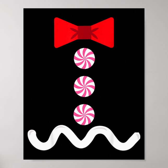 Poster Gingerbread Man Christmas Costume Cookie Baking  (Frente)