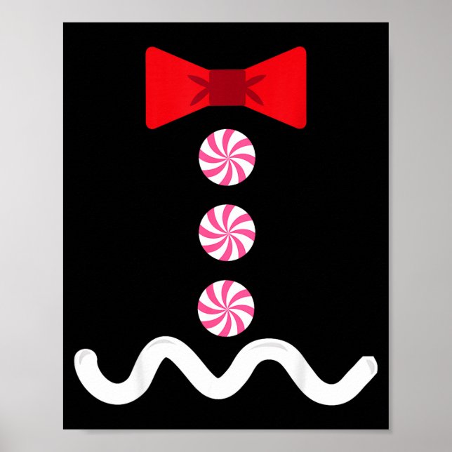 Poster Gingerbread Man Christmas Costume Cookie Baking  (Frente)