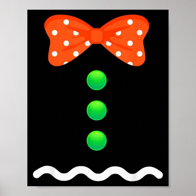 Poster Gingerbread Man Christmas Costume For Kids &amp; A (Frente)