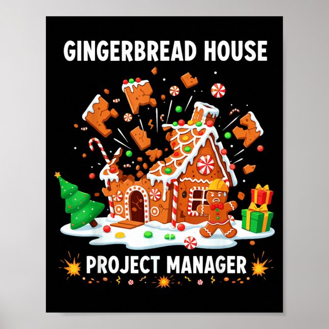 Poster Gingerbread Man Costume, Gingerbread House Project (Frente)