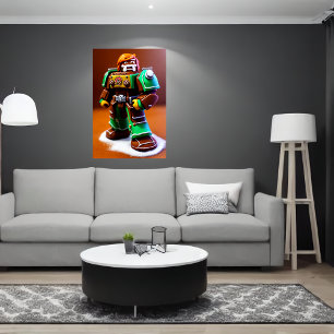 Poster Gingerbread man solider   AI Art