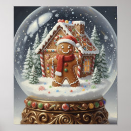 Poster GingerBreadManSnowGlobe