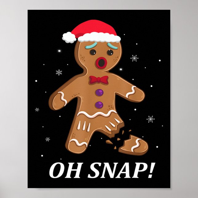 Poster Gingercake Man Oh Snap Christmas Cookume B (Frente)