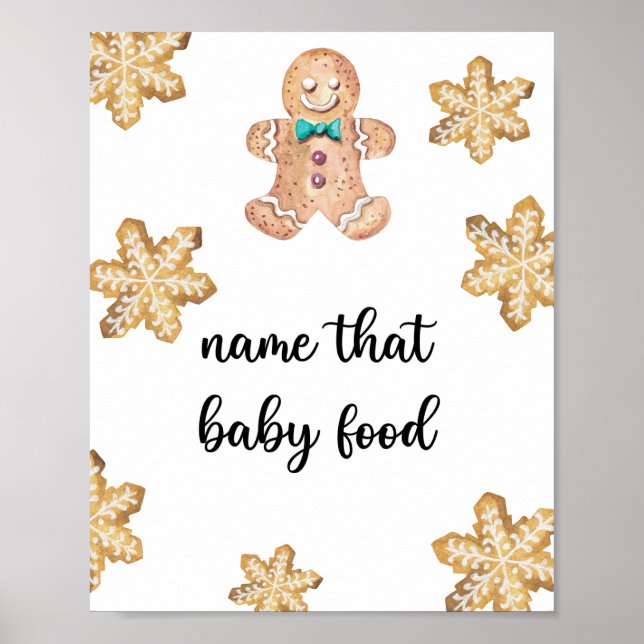 Poster Gingerpão - dê um nome à comida bebê (Frente)