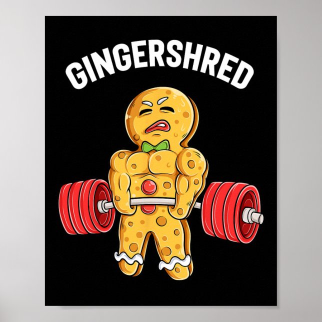 Poster Gingershred Funny Gingerbird Man Gym (Frente)