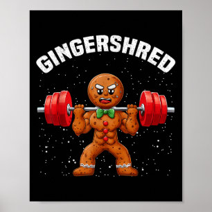 Poster Gingershred Funny Gingerbird Man Gym