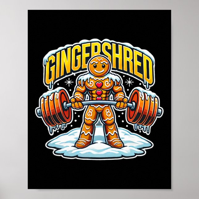 Poster Gingershred Funny Gingerbird Man Gym (Frente)