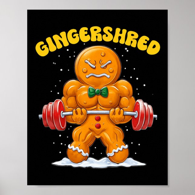 Poster Gingershred Funny Gingerbird Man Gym (Frente)