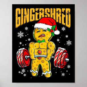 Poster Gingershred Funny Gingerbird Man Gym