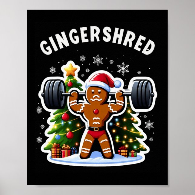 Poster Gingershred Funny Gingerbird Man Gym (Frente)