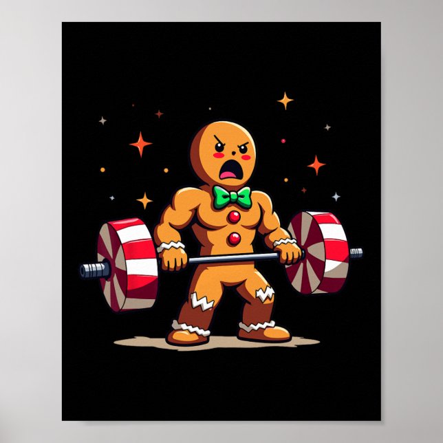 Poster Gingershred Funny Gingerbird Man Gym (Frente)