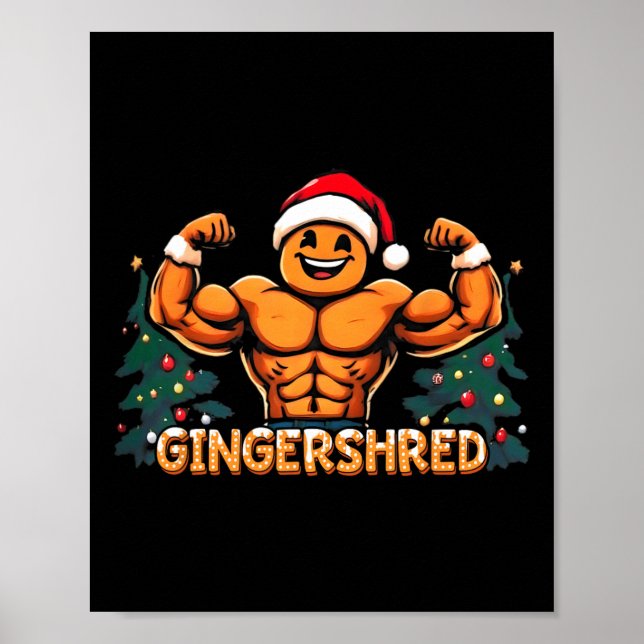 Poster Gingershred Funny Gingerbird Man Gym (Frente)