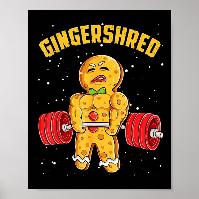 Poster Gingershred Funny Gingerbird Man Gym (Frente)