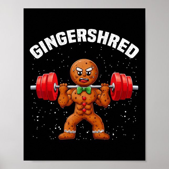 Poster Gingershred Funny Gingerbird Man Gym (Frente)