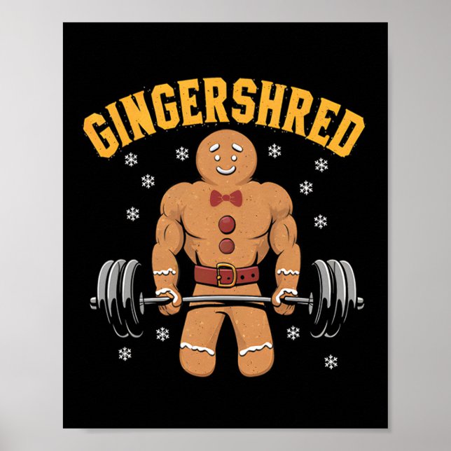 Poster Gingershred Funny Gingerbird Man Gym (Frente)