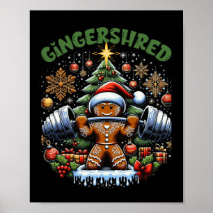 Poster Gingershred Funny Gingerbird Man Gym
