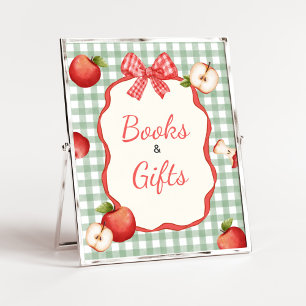 Poster Gingham Apple de nossos livros e sinais de present