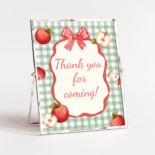 Poster Gingham Apple of our Eye Obrigado por vir