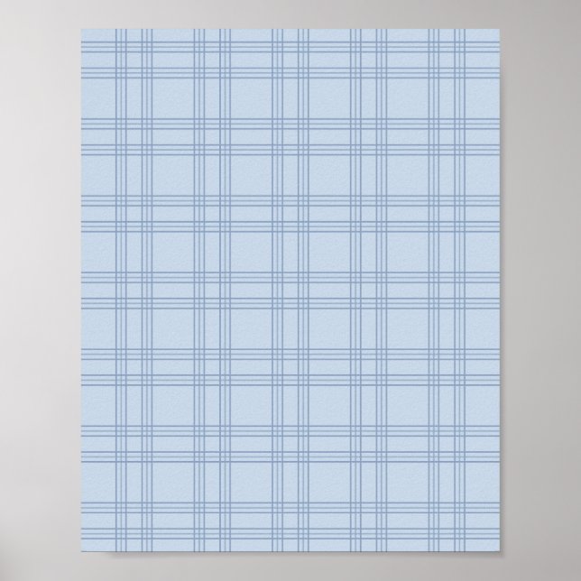 Poster Gingham Azul Claro (Frente)
