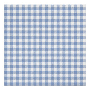 Pôster Gingham Clássico Azul Verificado