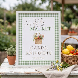 Poster Gingham Ela está fora do Mercado Cartões Presentes