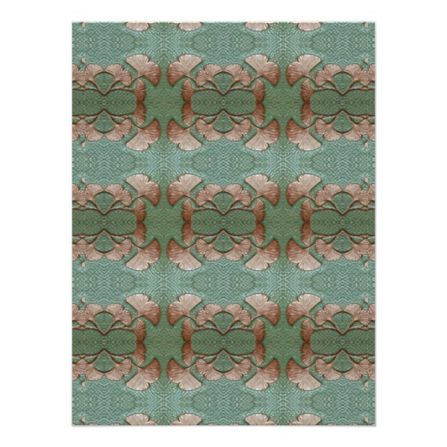 Pôster Gingko Pattern Poster (Frente)