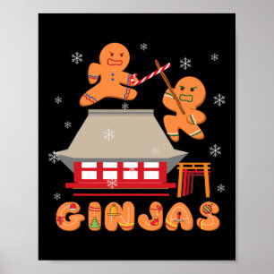 Poster Ginja Ninja Ginjas Gingerpão Ninjas Natal Gi