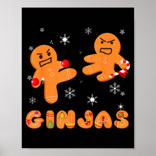Poster Ginjas Gingerbread Ninjas Divertido Natal Feio