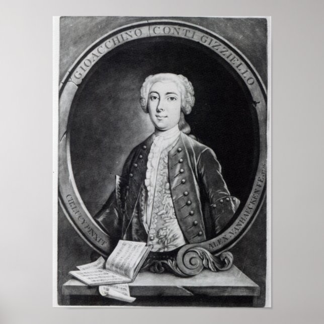 Pôster Gioacchino Conti, Gizziello, (Frente)