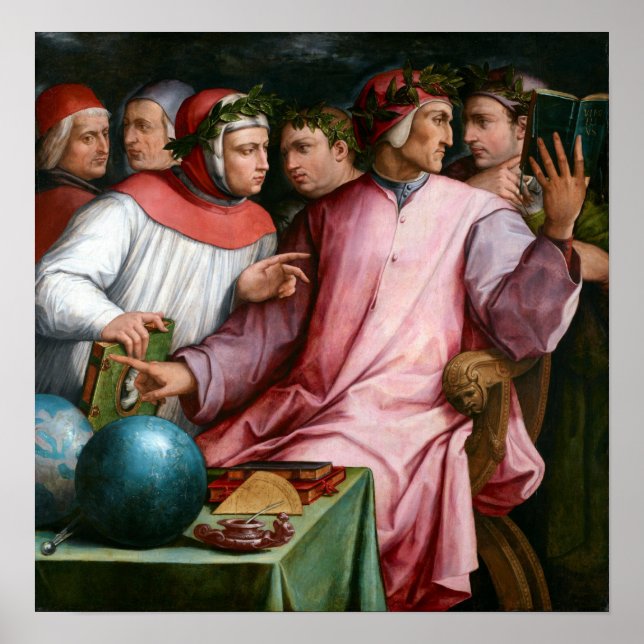 Poster Giorgio Vasari Seis Poetas Tuscanos (Frente)