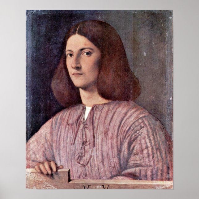 Pôster Giorgione - Retrato de um Jovem (Frente)
