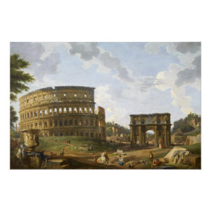 Pôster Giovanni Paolo Panini Visão do Colosseum