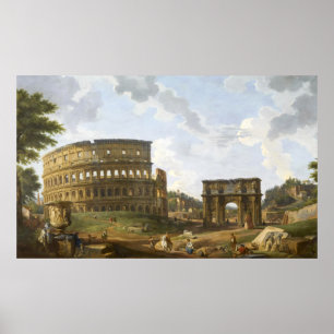 Poster Giovanni Paolo Panini Visão do Colosseum