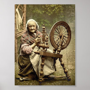 Poster Girador e roda de giro irlandeses. Co. Galway,