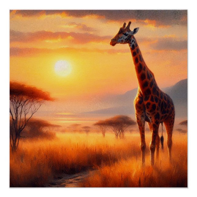 Pôster Girafa (Frente)