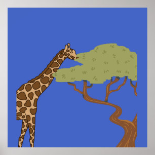 Poster Girafa, acácia