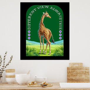 Poster girafa alta em pé