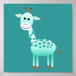 Poster Girafa Bebê/ Decoração de Berçário
