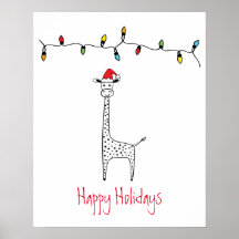 Girafa de Natal Whimsical