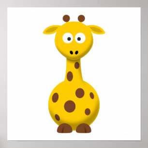 Pôster Girafa dos desenhos animados