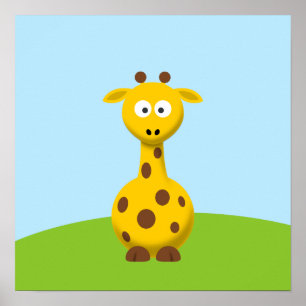 Pôster Girafa dos desenhos animados