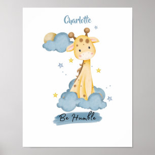 Poster Girafa Little Lessons das Nuvens