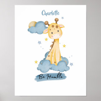 Poster Girafa Little Lessons das Nuvens